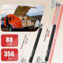Vepagoo Gas Struts 25 Inch 80Lb/356N Shock with Mounting Brackets, RV Bed Storage Door Lift Support, Heavy Lid Duty Springs (Fit 64lb-88lb Lid), 2pcs (1pair)