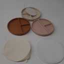 Moonkie Suction Plates for Baby | 100% Silicone BPA-Free Baby Plates with Lids and Food Cover | Divided Design | Microwave and Dishwasher Safe | Toddler Plates 3 Pack (3Pcs-Shifting Sand/Blush/Buck)