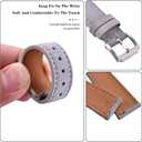 Unisex 18mm Super Soft Suede Leather Watch Band Quick Release Lightweight Watch Strap, Gray