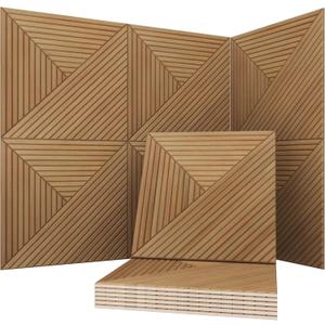 Soon Global Acoustical Wall Panels, 6-Piece 23.62 X 23.62 Inches Art Acoustic Panels, Decorative Acoustic Panels, Acoustic Wall Panels, Sound Absorbing Wall Art, Arcadian Vortex, 72 X 48 Inches
