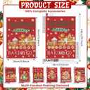 Kosiz 6 Pcs Christmas Diamond Art Kits Christmas Diamond Painting Kits for Adults Gingerbread Man House Train DIY Cartoon 5d Rhinestones Crafts with Tools for Home Wall Decoration Holiday Gifts