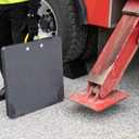 Buyers Products OP24X24P HDPE Poly Outrigger Pad 24x24x1 Inch, Heavy Duty Jack Pad for Utility Trucks, Cranes, RV Accessories, Lightweight Non Slip Pad with Rope Handle for Trailers & Campers