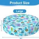 Foldable Round Dog Swimming Pool Cover, for 32 "/63/48 Collapsible Outdoor Tub, PVC Coating Waterproof and UV Protection, Leakproof Washable Kiddie Pet Small Paddling Bath Accessories