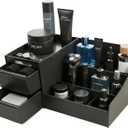 Cologne Organizer for Men, Perfume Organizer Rack, Perfume Stand Organizer for Bedroom, Dresser, Fragrance Holder Display for Vanity Countertop, Thoughtful Gifts for Men Birthday (Men's Black)