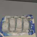 Baby Gate Extender Extention-4 Pack M8 (8MM) Baby and Pet Safety Stair Gate Threaded Spindle Rods Replacement Parts Bundle with Wall Protector (Round-White-4 Pack)