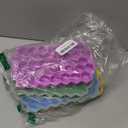 Ice Cube Trays for Freezer with Lid-37 Grid 4pcs Multicolor Silicone Ice Cube Tray with Lid for Small Ice Cube Molds,Easy-Release Reusable Ice Cube in Ice Bucket for Iced Coffee Cup