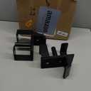 J Hooks for 3" x 3" Power Rack, Rubber Pad J-Hook for Power Cage, Bottom Reinforced Steel J Cups for Squat Rack