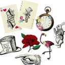 Talking Tables Truly Alice Party Prop Set for a Tea Party & General Party Decoration, Multicolor