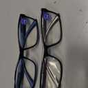 CARA 2 Pack Extremely Lightweight Reading Glasses for Men Blue Light Blocking Computer Readers, Matt Black+Navy Blue, 2.50x