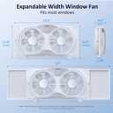shinic 9" Window Fan Low-Noise Reversible Remote Control 3-Speed, ETL, Window Fan with Foam Seal Strip