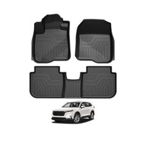 Falafa Floor Mats for Honda CRV 2025 2024 2023 (Include Hybrid), TPE All Weather Protection Floor Liners for Honda CR-V Hybrid Accessories,1st & 2nd Row, Odorless Anti-Slip, Black