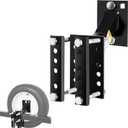 MaxxHaul 50214 Spare Tire Carrier Mount for Utility Boat Trailer Bracket Holds 4 Lugs (4 on 4" Bolt Pattern) and 5 Lugs (5 on 4-1/2" Bolt Pattern) Trailer Wheels