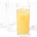 Amazon Basics Drinking Glasses, Dishwasher-Safe, 15 oz., 4-Piece Set