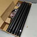 1 Diameter Curtain Rods Itself is 30 to 144 inch 1 Pack Fit 30-142 inch, 66 to 120 inch Window with Heavy Duty Adjustable Rod Matte Black Splicing Metal Extra Long Curtain Rod for Windows