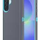 Jiunai for Samsung Galaxy A56 Case Rugged Port Cover Heavy Duty Shockproof Dust Proof Charge Dual Layer Hybrid Drop Protection Phone Case for Samsung Galaxy A56 5G 6.7'' 2025 Men Women Grey