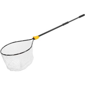 Frabill Conservation Telescoping Handle Net | Teardrop Hoop Size: 21" X 24" | Telescoping Handle: 35-60"| Net Depth: 13",Black/Yellow