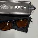 FEISEDY Vintage Square 70s Flat Aviator Sunglasses Women Men Classic Retro Stylish Frame UV400 Sunglasses 