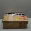 WLIVE LED Nightstand with Charging Station, Fabric Dresser with 5 Drawers for Bedroom, Tall Night Stand with Open Shelves, Bed Side Tables Living Room, Black