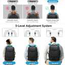 Carry On Backpack,17.3" Travel Backpack with Shoe Compartment,50L Wheeled Backpack Carry On Luggage,Laptop Compartment & USB Charging Port & TSA Approved Lock for Business,Black