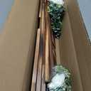 71 Inch Wedding Decorations Wedding Wood Cross and White Ribbons Eucalyptus Garlands Large Standing Cross Decoration Christian Religious Marriage Gifts for Ceremony and Reception Indoor Outdoor Decor