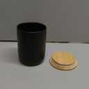 MilkyWay Food Storage Jar Strong Ceramic Storage Canisters with Airtight Seal Bamboo Lid Modern Design Seal Damp-Proof Kitchen Jar for Coffee, Tea, Spice and More (Black(L: 34 oz/1000ml))