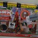 Superstar Santa Pop-Up Christmas Tree, 7FT, Pre-Lit w/ 200 LED Lights, AS SEEN ON TV, Santa Topper Projects North Star, Opens Instantly, Fully Decorated, 7 Colors, 32 Modes w/Remote, Stores Flat