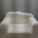 Kids Snuggly-Soft Sherpa Chair, Cuddly Toddler Foam Chair for Boys and Girls, Cream