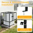 Air Conditioner Cage, Heavy Duty Adjustable AC Guard, Powder-Coated Steel Security Enclosure, Anchorable & Lockable for Outdoor AC Units, Fit 31" to 46" Width, 32" to 50" Height