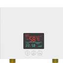 Tankless Water Heater Electric with Remote, On Demand Under Sink Hot Water Heater Electric 110V with LED Display - Automatic Control System - Fault Self-Test Function (3000W Pure White, Pure White)