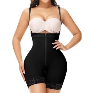 SHAPSHE Fajas Colombianas Moldeadoras Post Surgery Stage 2 Compression Garment Butt Lifting Full Body Shaper with Zipper M
