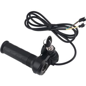 Full Twist Throttle Ebike Grip with 2 Keys,Rubber Ebike Throttle for Speed Control,Universal Electric Bike Throttles Bike Accessories for Electric Bicycle Scooters Trikes