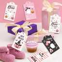 60Pcs Halloween Thank You Tags, Pink Black Ghost Pumpkin Pattern Thank You Favor Tags, Kraft Paper Gift Tags with 10 Cute Designs (6pcs/Design) for Gifts, Baby Shower,DIY Crafts,Jar Tags,Message Cards