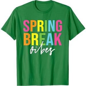 Spring Break Vibes Funny Spring Break Teacher T-Shirt, small