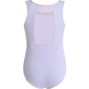 Phineein Girls Gymnastics Leotards Mesh Back - Kids Sleeveless Ballet Dance Leotard with Stylish Power Mesh Cutout Back