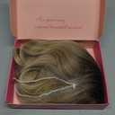 MARJORIE Hair Topper,16inch Wavy Ombre Dark Root Blonde With Highlights Toppers for Women with Thinning Hair Pieces For Women Synthetic with Bangs Wiglets Natural,Perfect for Daily Use & Styling