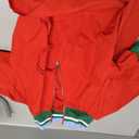 Womens Summer Blouse Tops Puff Sleeve Shirts Half Zip V Neck Dressy Casual Color Block T-Shirts (Red, S)