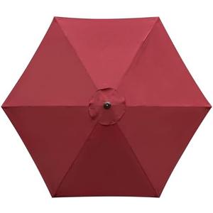 YOUGE OUTDOOR 9 Feet Patio Umbrella Replacement Canopy for 6 Ribs, Market Umbrella Top, Yard Table Umbrella Top Cover,Universal Strong and Thick Umbrella Canopy,Canopy Only