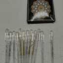 Dyvicl White Gold Silver Gel Pens, 0.8 mm Fine Point Pens Gel Ink Pens for Black Paper Drawing, Sketching, Illustration, Adult Coloring, Journaling, Set of 12