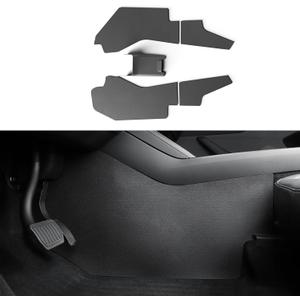 2025 2026 Model Y Juniper Center Console Anti-Kick Protection Mats 5PCS TPE Suede Panel Protector Cover of Center Console for Model Y Refresh Juniper (Premium/Performance)-NO for (Standard)