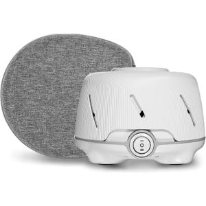 Yogasleep Dohm (White/Gray) & Travel Case (2 Piece Set) The Original White Noise Machine with Natural Sound from a Real Fan, Sleep Aid & Noise Cancelling For Adults & Baby, Office Privacy & Meditation