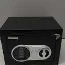 Goldenkey Small Kids Safe for Money, Digital Mini Safes with Keys&Code for Cash, Safe Box for Personal Items for Home, 6.69"D x 9.05"W x 6.69"H, Black