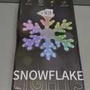 36in Large RGB Hanging Snowflake Lights Outdoor, Christmas Color Changing Snow Flakes Eaves Lights, App/Remote Control, Group Control, Timer, Dimmer, Festive Decor for Porch Wall Garage Door Decor