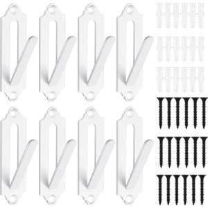 European Mount Skull Hanger Metal - Euro Wall Mount Hooker for Deer, Antelope, and Small Game Animals, Complete with Screws, Ideal for Hunting Decor (White)