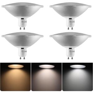 Dimmable 75R111 GU10 LED Bulbs,75 Watt Flood Light Halogen AR111 Bulb Equivalent,3 Color Selectable Warm White/Nature White/Cool White,120V 12W 4 Pack.