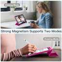 Akkerds Compatible with iPad (A16) 11th Generation Case 11 Inch 2025, for iPad 10th Generation Case 10.9 Inch 2022 with Pencil Holder, Slim Trifold Stand Protective Cover with Soft TPU Back, Rose