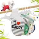 48 Pcs Dog Clothes Hangers 7 Inch Wide Non-Slip Plastic Pet Clothes Hangers Pet Clothing Holder Coat Hanger for Small Dog Cat Puppy Chihuahuas(White)