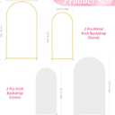 Wokceer Wedding Arch Backdrop Stand and Cover Set of 2 Metal Arch Stand with Arch Cover White 7.2FT, 6FT for Birthday Party Wedding Ceremony Bridal Baby Shower Event Decor