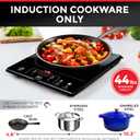 Mueller RapidTherm Portable Induction Cooktop,1800W Single Burner Hot Plate with 8 Power Levels, 8 Temperature Settings, 4 Presets, 4-Hour Timer, Auto Shut-Off & Child Lock for RV, Dorm, Small Kitchen