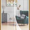 Yotache White Magnetic Screen Door Fit Doors 28 x 80, Screen Size 30" x 81" Heavy Duty for Home Apartment Door with Full Frame Hook&Loop Strip