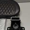 DREAMIZER Black Adjustable Driver Backrest Plug-in Rider Backrest Pad Motorcycle Custom Mounting Kit Compatible with Harley Touring Models Road King Street Glide Electra Glide Road Glide 1997-2023